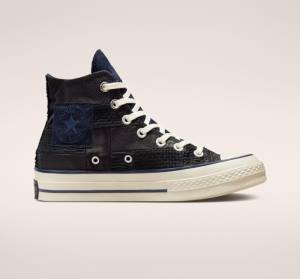 Zapatillas Altas Converse Chuck 70 It's Possible Tenis Negras Azul Marino | CV-175PIX