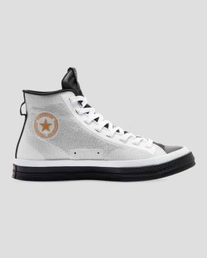 Zapatillas Altas Converse Chuck 70 Then & Now Tenis Negras Blancas | CV-483EBD