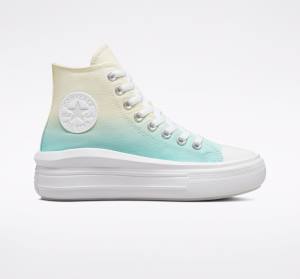 Zapatillas Altas Converse Chuck Taylor All Star Move Plataforma Ombre Tenis Blancas | CV-024BYK