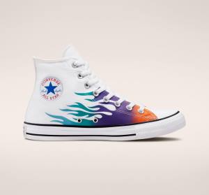 Zapatillas Altas Converse Chuck Taylor All Star Archive Prints Tenis Blancas Azules Turquesa | CV-243MDO