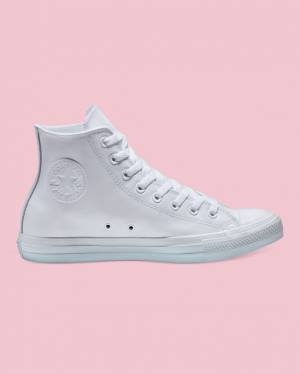 Zapatillas Altas Converse Chuck Taylor All Star Cuero Tenis Blancas | CV-310MTK