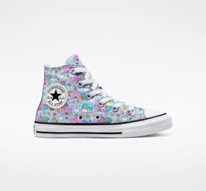 Zapatillas Altas Converse Chuck Taylor All Star Rainbow Castles Tenis Azules Rosas | CV-584IYN