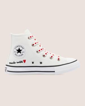 Zapatillas Altas Converse Chuck Taylor All Star Calle Love Thread Tenis Blancas | CV-619EMI