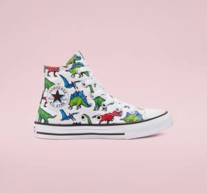 Zapatillas Altas Converse Chuck Taylor All Star 8-Bit Dino Tenis Blancas Azules | CV-857HRY