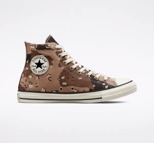 Zapatillas Altas Converse Chuck Taylor All Star Archive Camo Tenis Marrones Negras | CV-954UXP