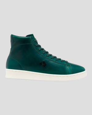 Zapatillas Altas Converse Pro Cuero Horween Tenis Verde | CV-206UQX