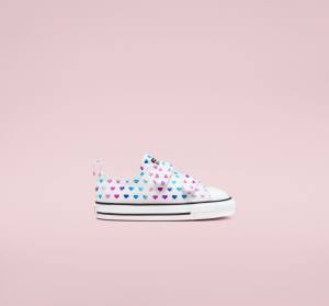 Zapatillas Bajas Converse Chuck Taylor All Star Easy-On Foil Hearts Tenis Blancas Negras Rosas | CV-035DPZ