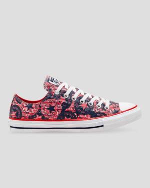 Zapatillas Bajas Converse Chuck Taylor All Star Logo Replay Tenis Rojas Negras | CV-493CAH