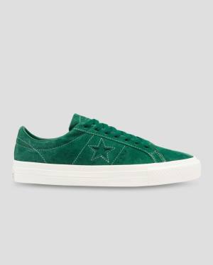 Zapatillas Bajas Converse One Star Pro Pigskin Gamuza Tenis Verde | CV-932MFX