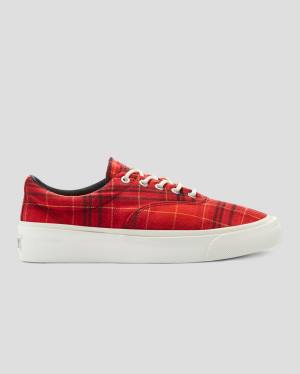 Zapatillas Bajas Converse Skidgrip Twisted Plaid Tenis Rojas | CV-079PKA