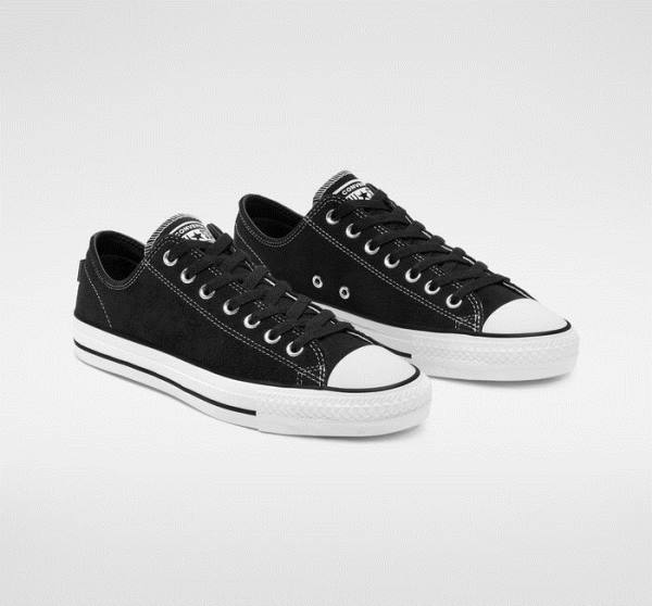 Tenis Para Montar Tabla Converse CONS Chuck Taylor All Star Pro Gamuza Tenis Negras Blancas | CV-630CFL