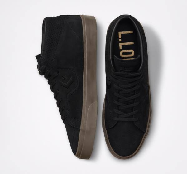 Tenis Para Montar Tabla Converse CONS Louie Lopez Pro Nubuck Cuero Tenis Negras Marrones Claro | CV-243GDV