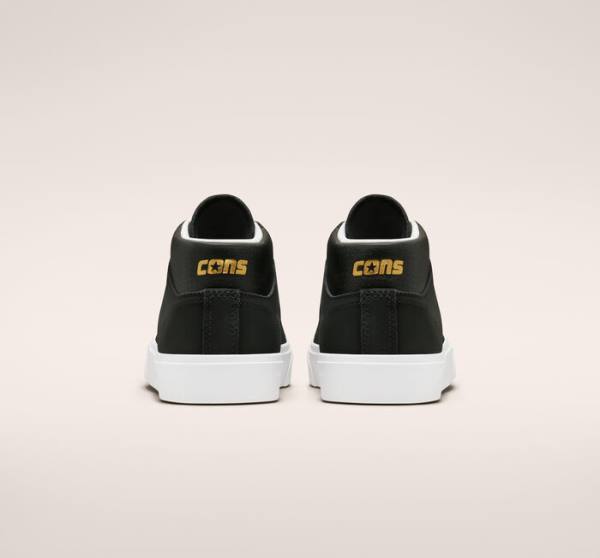 Tenis Para Montar Tabla Converse CONS Louie Lopez Pro Mid Tenis Negras Blancas | CV-481PCI