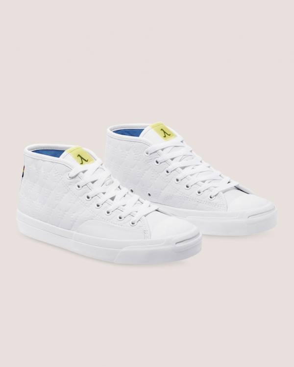 Zapatillas Altas Converse Alexis Sablone Pride Jack Purcell Pro Tenis Blancas | CV-746IYL