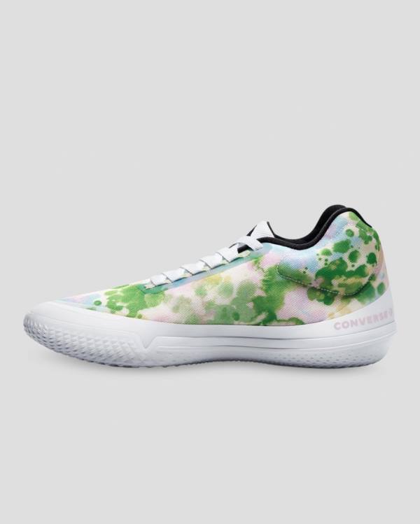 Zapatillas Altas Converse All Star Pro BB Evo Petal To The Metal Tenis Blancas Rosas Verde | CV-064SLQ