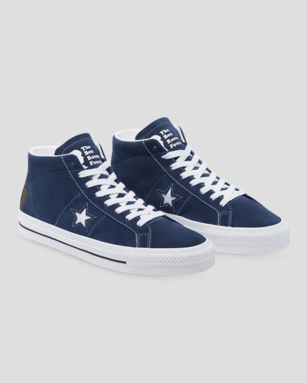 Zapatillas Altas Converse CONS One Star Pro Ben Raemers Foundation Tenis Azules | CV-402YAQ