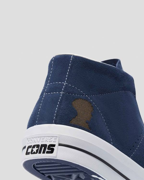 Zapatillas Altas Converse CONS One Star Pro Ben Raemers Foundation Tenis Azules | CV-402YAQ