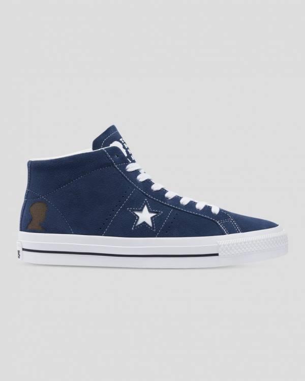 Zapatillas Altas Converse CONS One Star Pro Ben Raemers Foundation Tenis Azules | CV-651HNQ