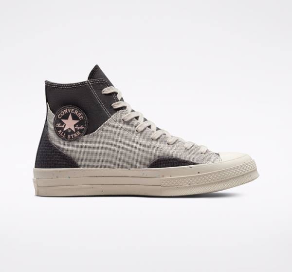 Zapatillas Altas Converse Chuck 70 Crafted Lona Tenis Marrones | CV-019ITG