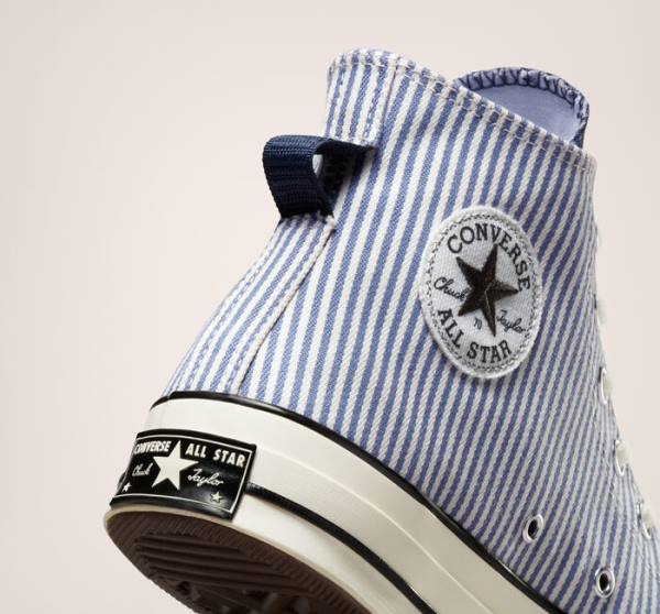 Zapatillas Altas Converse Chuck 70 Crafted Stripe Tenis Indigo | CV-074YXC