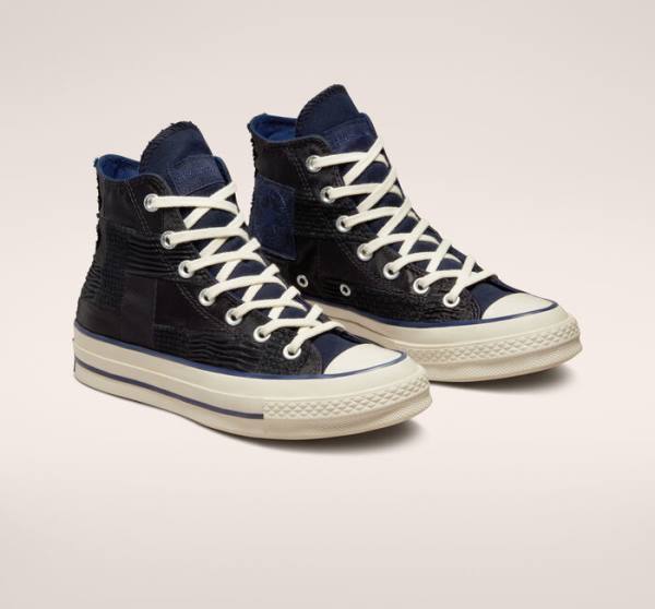 Zapatillas Altas Converse Chuck 70 It's Possible Tenis Negras Azul Marino | CV-074BXG