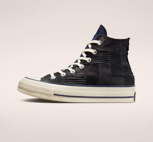 Zapatillas Altas Converse Chuck 70 It's Possible Tenis Negras Azul Marino | CV-175PIX