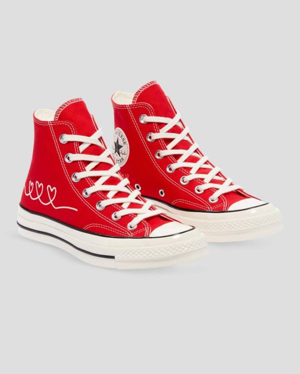 Zapatillas Altas Converse Chuck 70 Love Thread Tenis Rojas | CV-630JPN