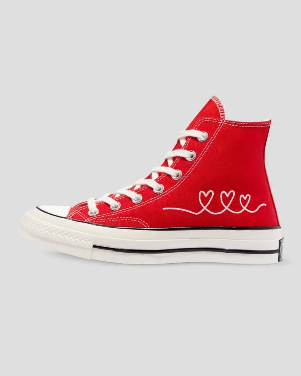 Zapatillas Altas Converse Chuck 70 Love Thread Tenis Rojas | CV-630JPN