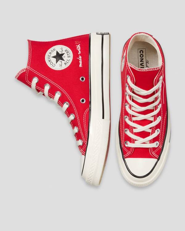 Zapatillas Altas Converse Chuck 70 Love Thread Tenis Rojas | CV-630JPN