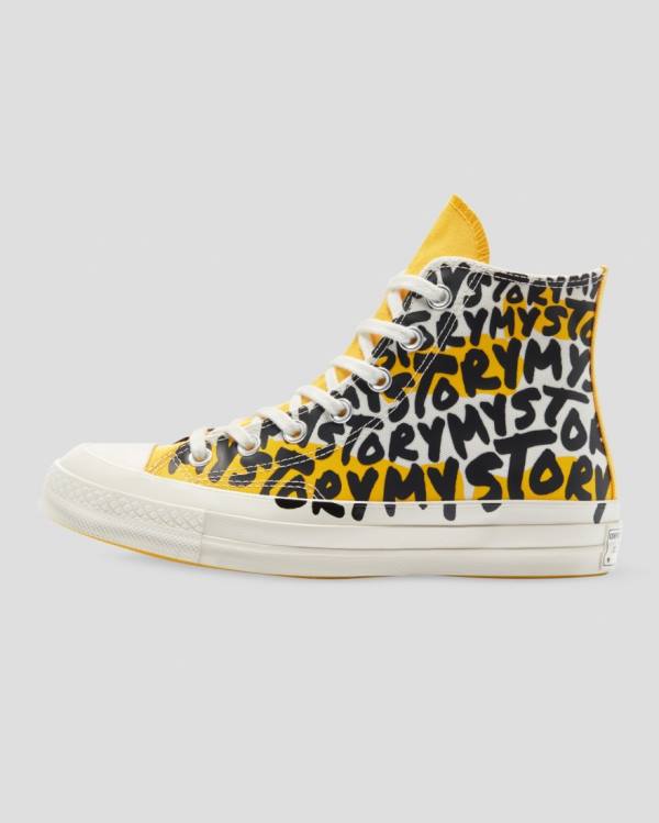 Zapatillas Altas Converse Chuck 70 My Story Tenis Amarillo | CV-527IHQ