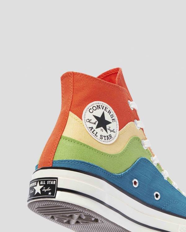 Zapatillas Altas Converse Chuck 70 National Parks Tenis Azules Verde Naranjas | CV-415FXW