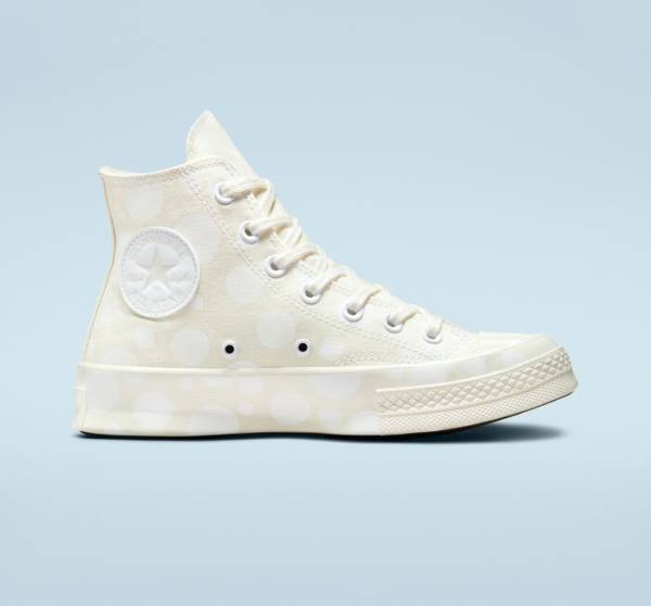 Zapatillas Altas Converse Chuck 70 Polka Dots Tenis Blancas | CV-246OVY