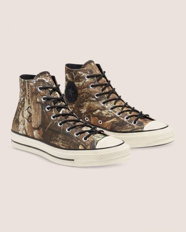 Zapatillas Altas Converse Chuck 70 Realtree Edge Camo Print Utility Tenis Marrones | CV-401JYX