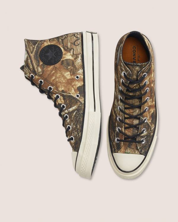 Zapatillas Altas Converse Chuck 70 Realtree Edge Camo Print Utility Tenis Marrones | CV-401JYX