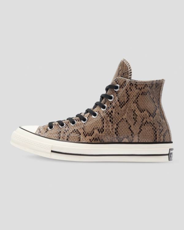 Zapatillas Altas Converse Chuck 70 Reptile Gamuza Tenis Marrones | CV-156DOU