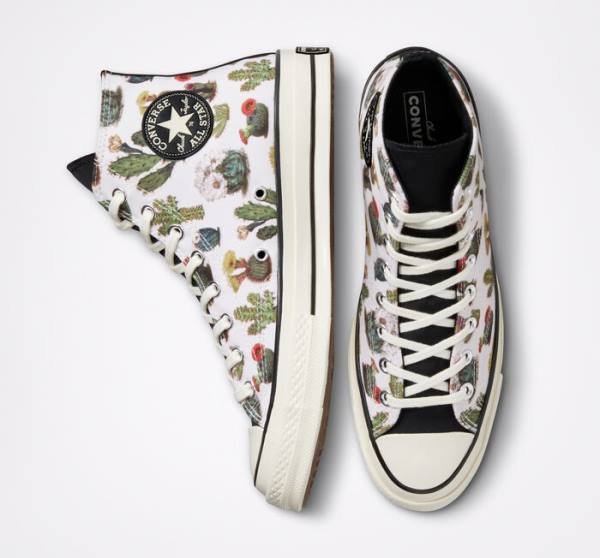 Zapatillas Altas Converse Chuck 70 Succulents Tenis Negras | CV-123ASG