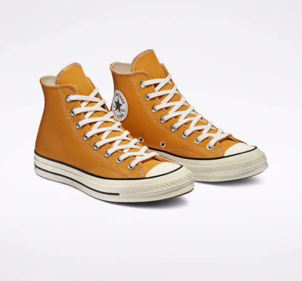 Zapatillas Altas Converse Chuck 70 Sunflower Yellow Tenis Negras | CV-682WCO