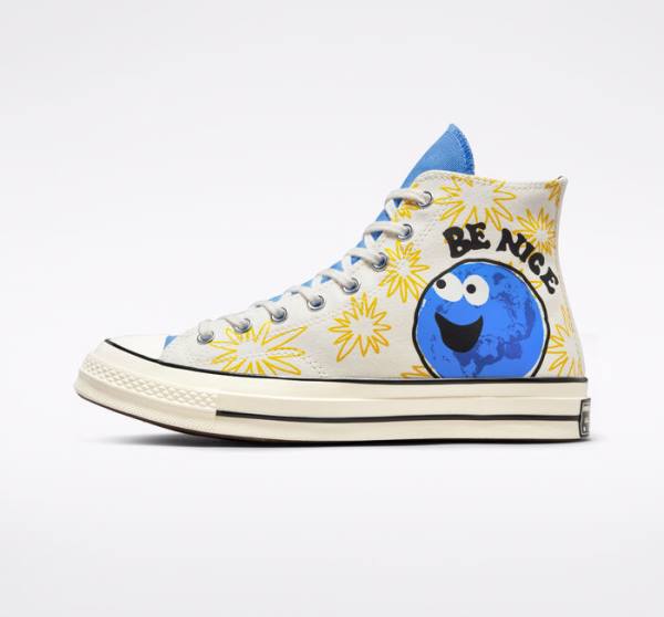 Zapatillas Altas Converse Chuck 70 Sunny Floral Tenis Azules | CV-026RJH