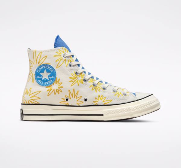 Zapatillas Altas Converse Chuck 70 Sunny Floral Tenis Azules | CV-591RKZ