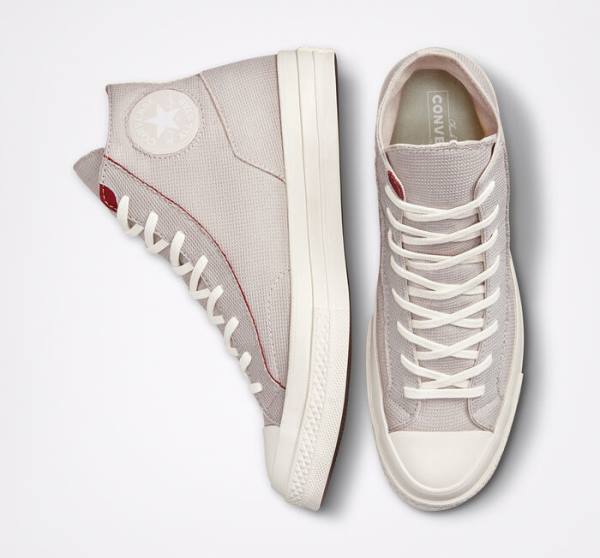 Zapatillas Altas Converse Chuck 70 Tearaway Tenis Plateadas Claro Rosas | CV-187CXN