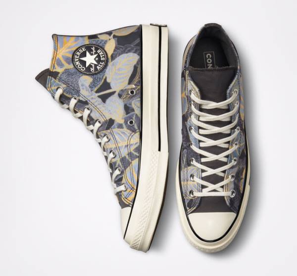 Zapatillas Altas Converse Chuck 70 Tropical Leaf Tenis Negras | CV-038PGY