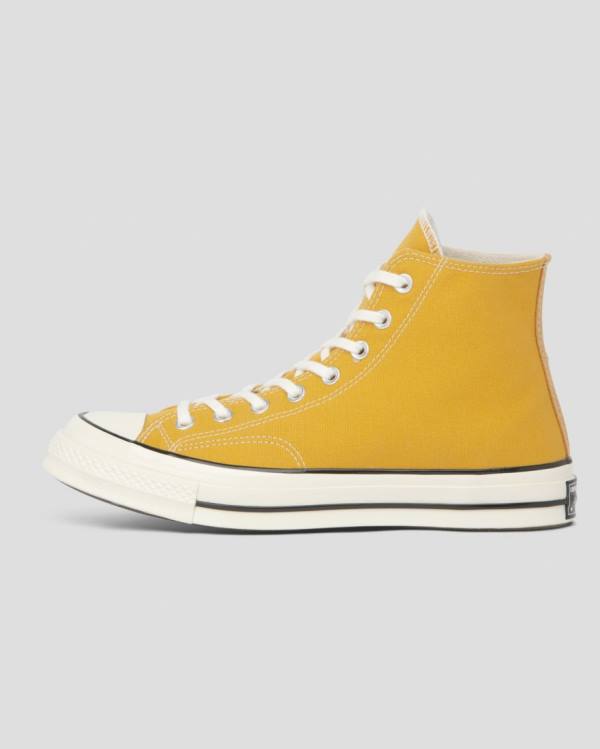 Zapatillas Altas Converse Chuck 70 Vintage Lona Tenis Amarillo | CV-346PAK