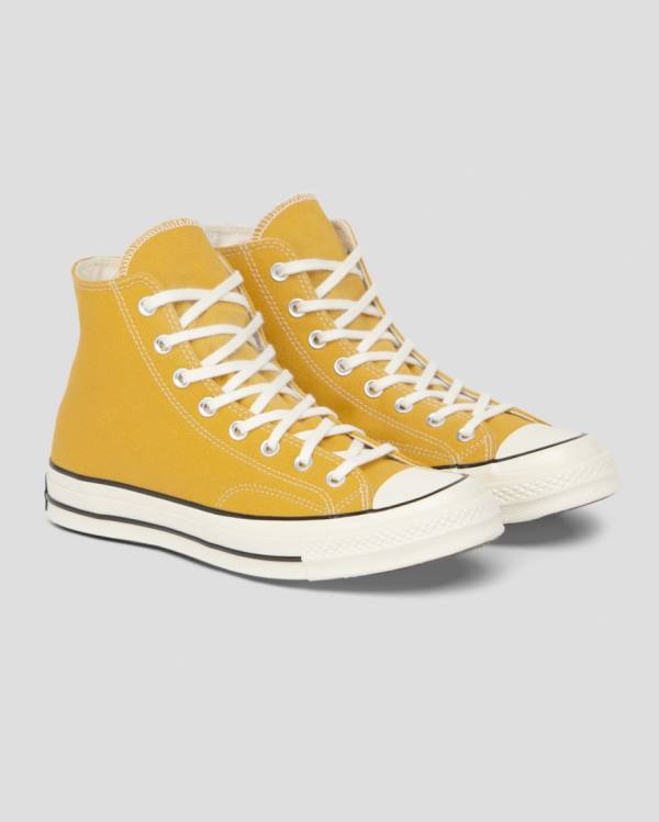 Zapatillas Altas Converse Chuck 70 Vintage Lona Tenis Amarillo | CV-346PAK