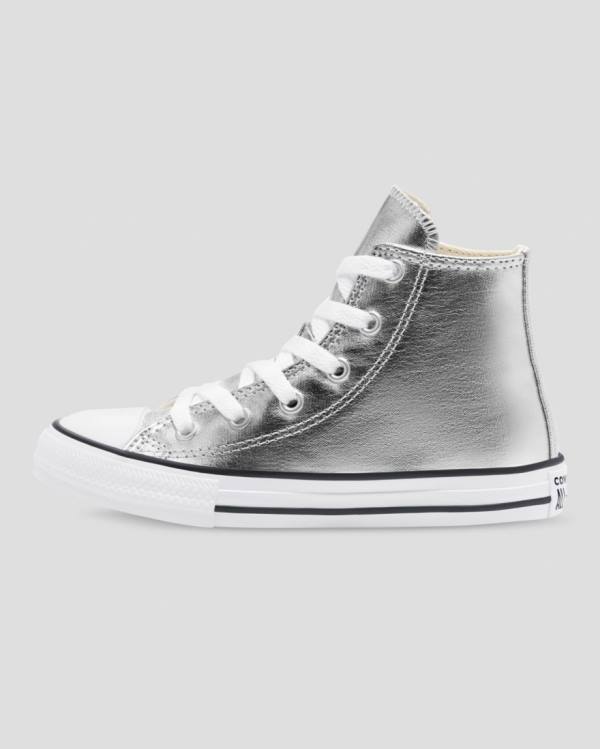 Zapatillas Altas Converse Chuck Taylor All Star Metallic Tenis Plateadas | CV-013ISL