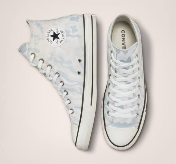 Zapatillas Altas Converse Chuck Taylor All Star Split Panel Camo Tenis Blancas Gris | CV-019USP