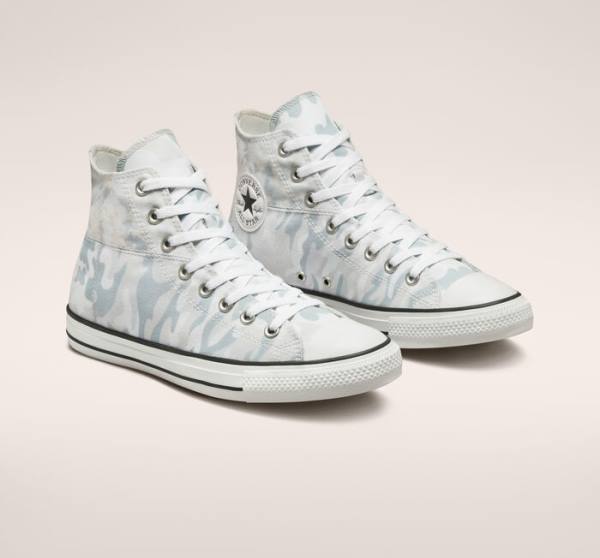 Zapatillas Altas Converse Chuck Taylor All Star Split Panel Camo Tenis Blancas Gris | CV-019USP