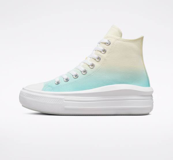 Zapatillas Altas Converse Chuck Taylor All Star Move Plataforma Ombre Tenis Blancas | CV-024BYK