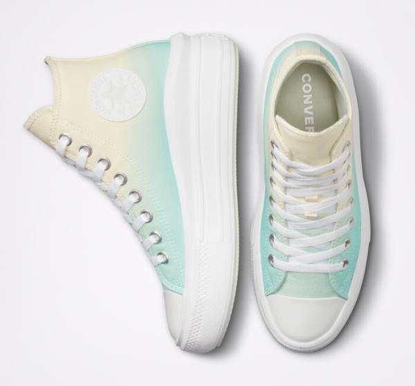 Zapatillas Altas Converse Chuck Taylor All Star Move Plataforma Ombre Tenis Blancas | CV-024BYK