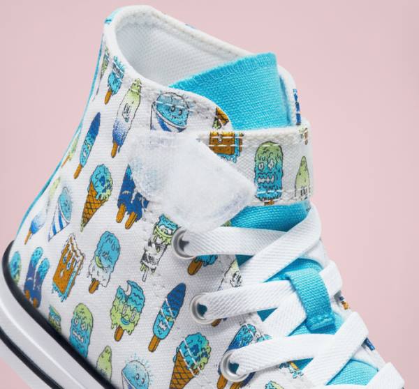 Zapatillas Altas Converse Chuck Taylor All Star Easy-On Frozen Treats Tenis Blancas Azules Verde Claro | CV-027XDJ