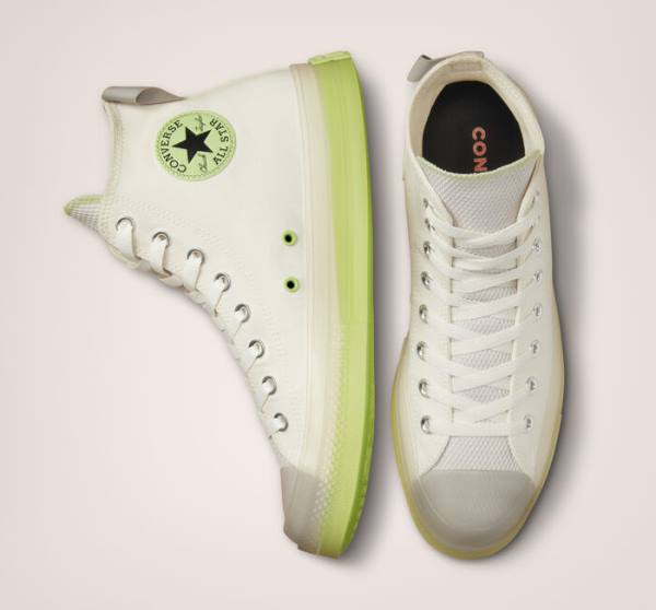 Zapatillas Altas Converse Chuck Taylor All Star CX Crafted Stripes Tenis Verde Claro | CV-083FJQ